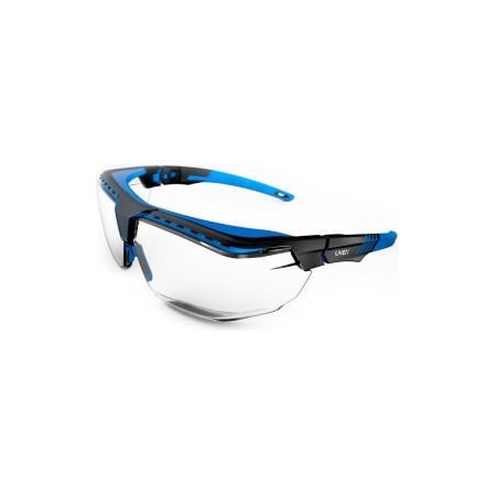 Honeywell North Safety Glasses, Clear Lens, BlueBlack Frame, Half-Frame S3853